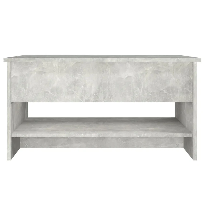 Table basse avec plateau relevable style contemporain et épuré 80 x 50 x 40 cm bois d'ingénierie gris DEC039340