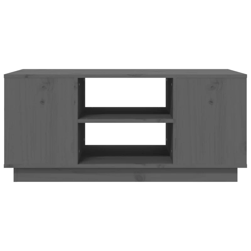 Table basse avec 6 compartiments design moderne et contemporaine 90 x 49 x 40,5 cm bois massif de pin gris DEC039210