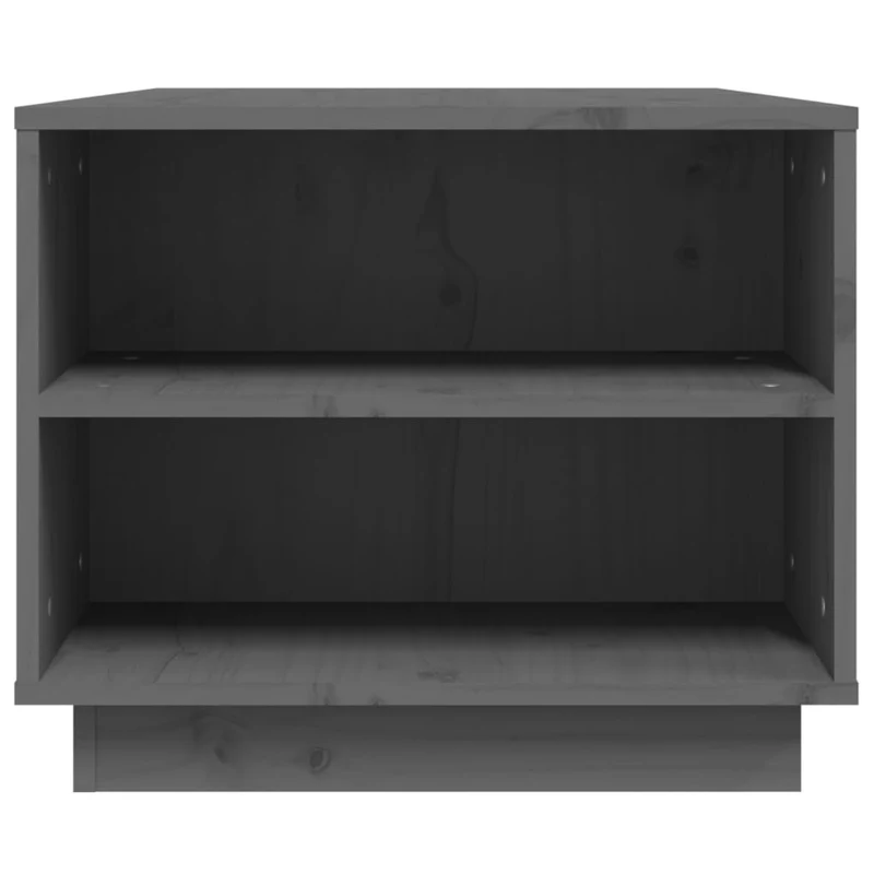 Table basse avec 6 compartiments design moderne et contemporaine 90 x 49 x 40,5 cm bois massif de pin gris DEC039210