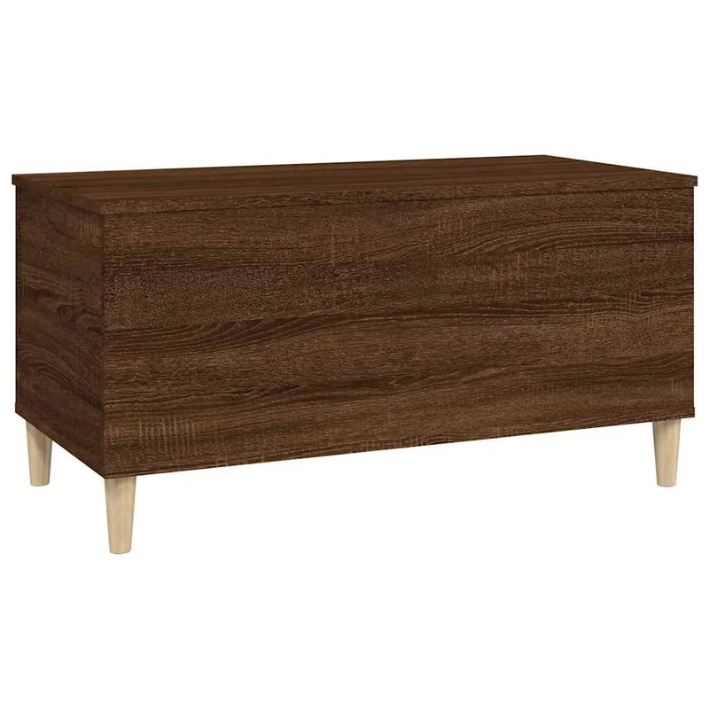 Table basse avec dessus relevable design moderne et contemporaine 90 x 44,5 x 45 cm bois d'ingénierie marron DEC038773