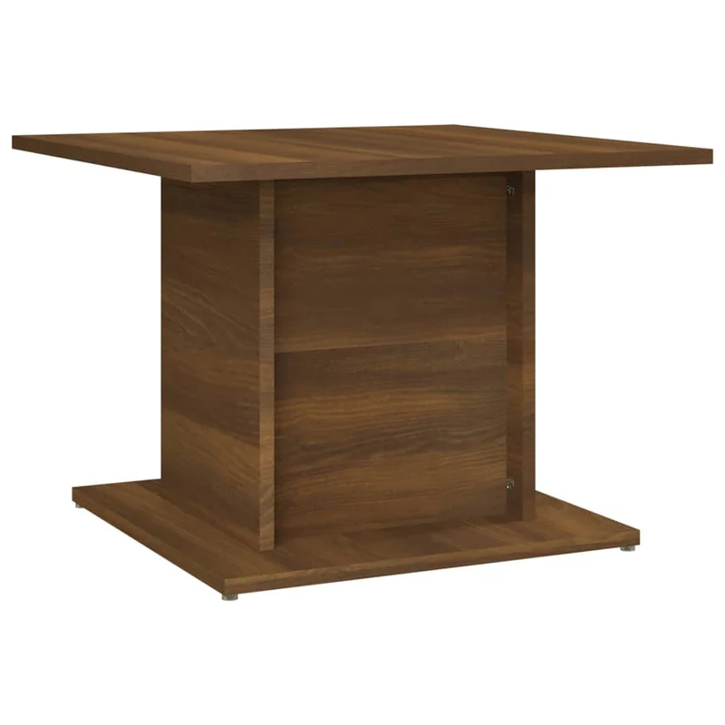 Table basse design moderne et contemporaine 55,5 x 55,5 x 40 cm bois d'ingénierie marron DEC038690