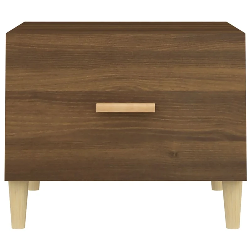 Table basse avec tiroir design moderne et contemporaine 50 x 50 x 40 cm bois d'ingénierie marron DEC038675