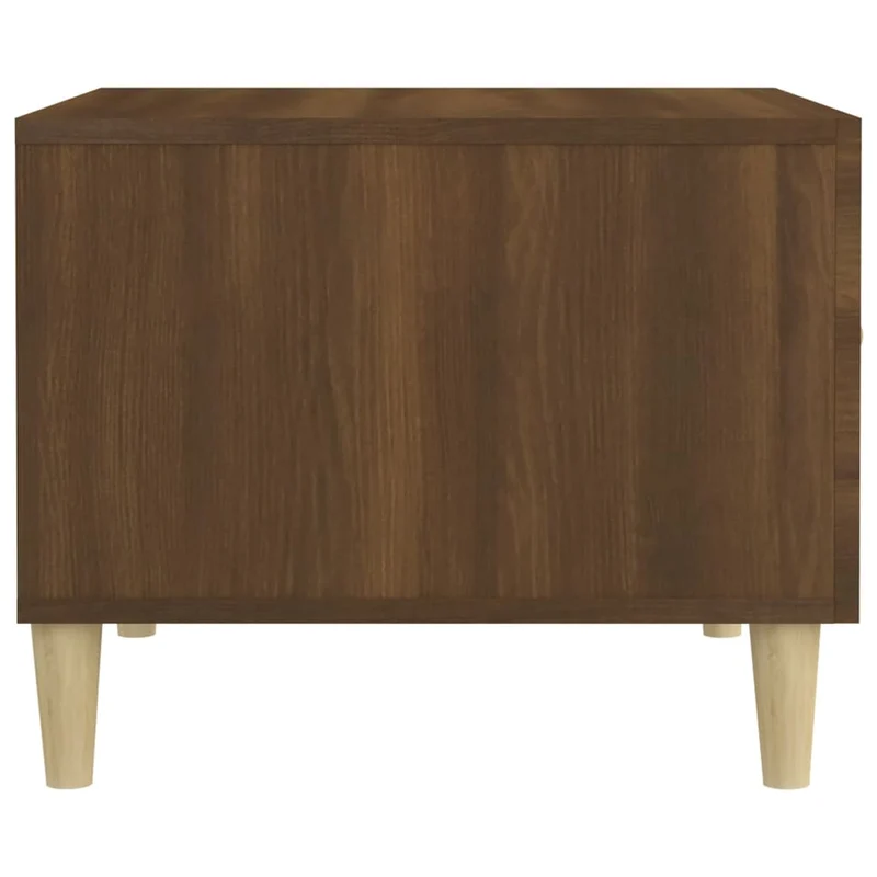 Table basse avec tiroir design moderne et contemporaine 50 x 50 x 40 cm bois d'ingénierie marron DEC038675
