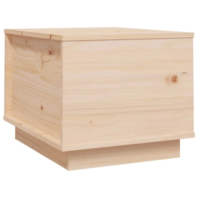 Table basse de salon avec plateau relevable design simple 40 x 50 x 35 cm bois massif de pin non traité DEC037056