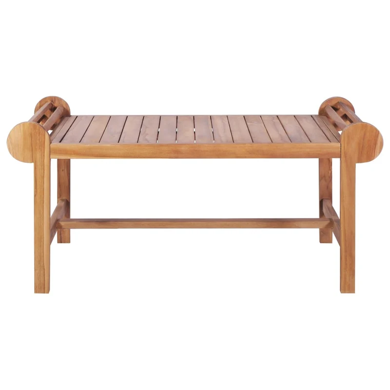 Table basse de salon design exotique 100 x 50 x 45 cm bois dur de teck finement poncé DEC036939