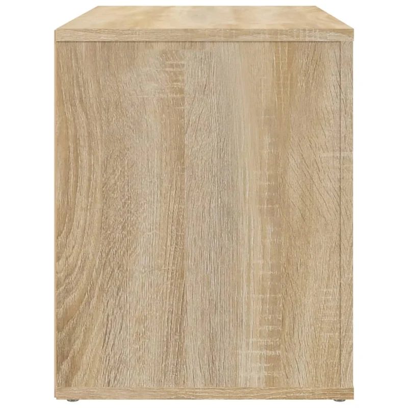 Table de chevet avec 2 tiroirs et un compartiment 60 x 36 x 45 cm bois d'ingénierie couleur chêne DEC033895