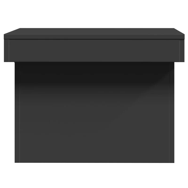 Table basse avec plateau coulissant design moderne et contemporaine 80 x 55 x 40 cm bois d'ingénierie noir DEC039782