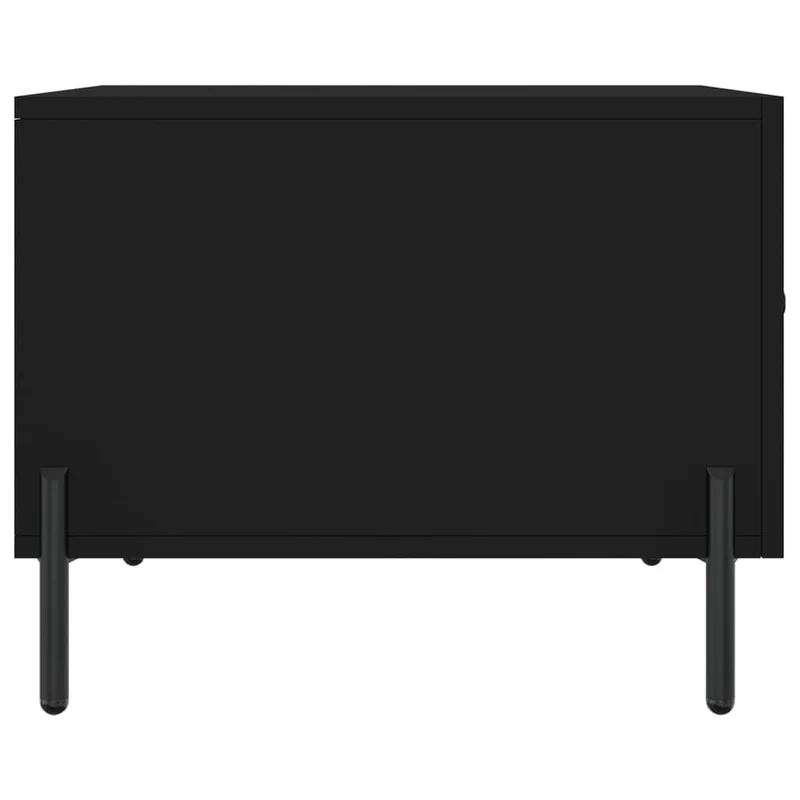 Table basse avec tiroir design moderne et contemporaine 50 x 50 x 40 cm bois d'ingénierie noir DEC039664