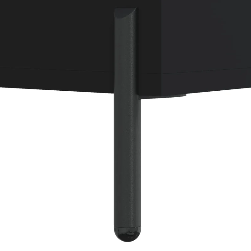 Table basse avec tiroir design moderne et contemporaine 50 x 50 x 40 cm bois d'ingénierie noir DEC039664