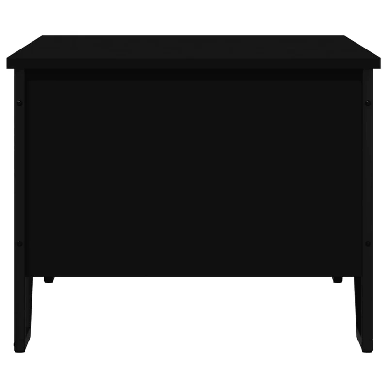 Table basse design moderne et contemporaine 100 x 51 x 40 cm bois d'ingénierie noir et métal DEC039570