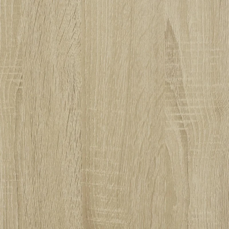 Table basse design industriel 75 x 51 x 40 cm bois d'ingénierie couleur chêne et métal DEC038993