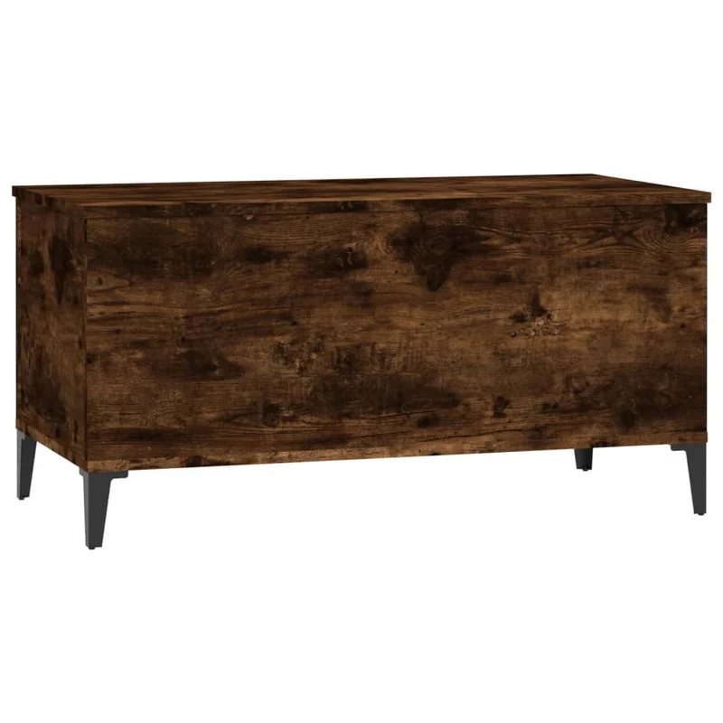 Table basse avec plateau relevable design rustique moderne 90 x 44,5 x 45 cm bois d'ingénierie marron et métal DEC038504
