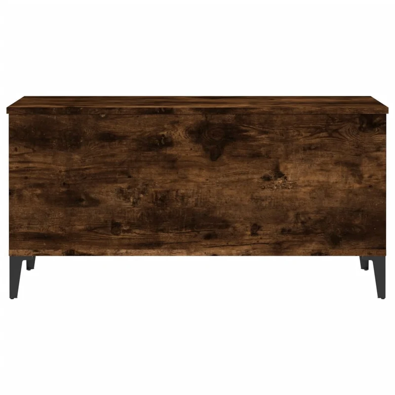 Table basse avec plateau relevable design rustique moderne 90 x 44,5 x 45 cm bois d'ingénierie marron et métal DEC038504