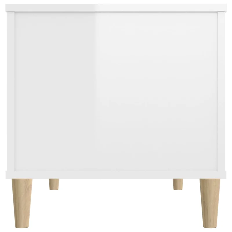 Table basse avec plateau relevable design moderne et contemporaine 90 x 44,5 x 45 cm bois d'ingénierie blanc brilliant DEC038147