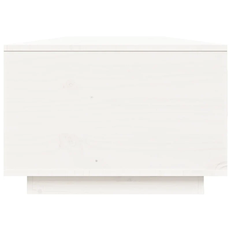 Table basse avec compartiment de rangement design moderne et contemporaine 80 x 50 x 35,5 cm bois massif de pin blanc DEC037952