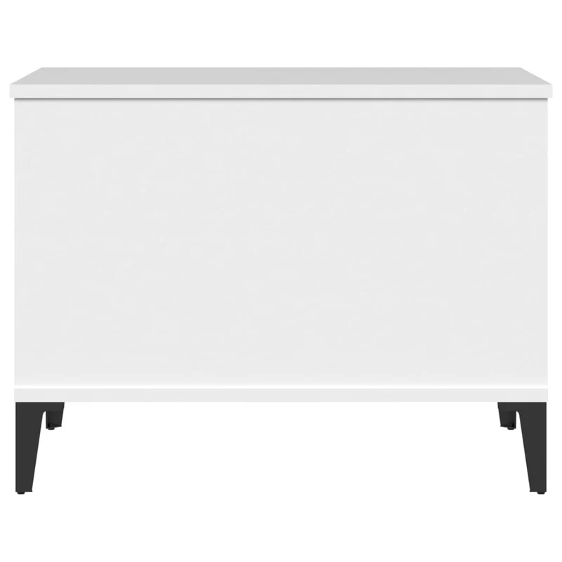 Table basse plateau relevable design moderne et contemporaine 60 x 44,5 x 45 cm bois d'ingénierie blanc et métal DEC037907