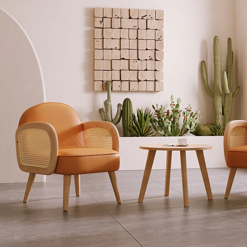 Contemporary Scandinavian Half Round Square Round Smooth Sherpa Fabric Faux Leather Solid Wood Accent Chair Backrest Armrest For Living Room