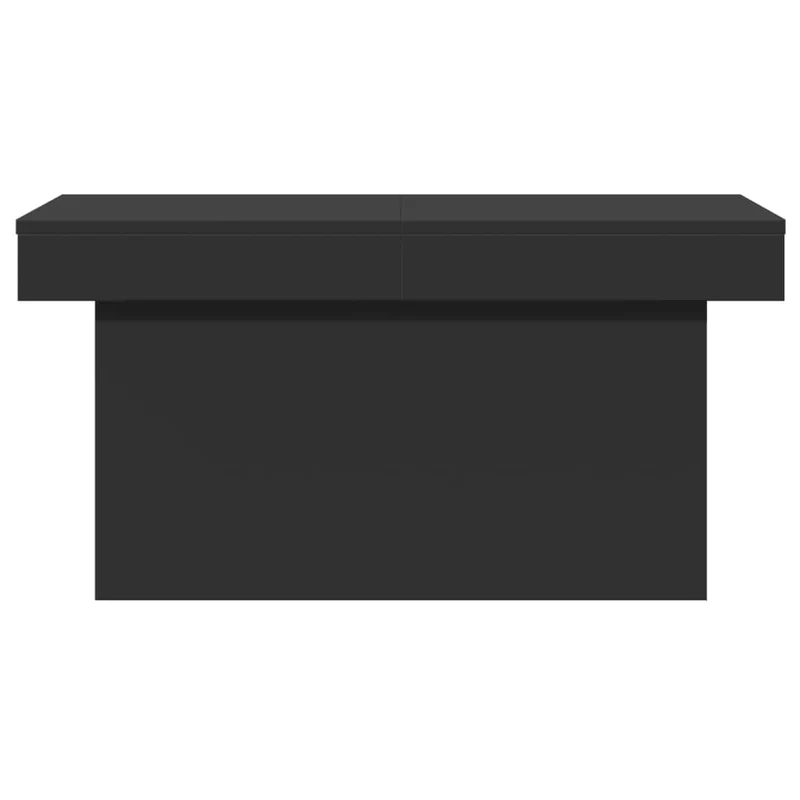 Table basse plateau coulissant design moderne et contemporaine 100 x 55 x 40 cm bois d'ingénierie noir DEC039577