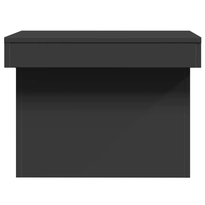 Table basse plateau coulissant design moderne et contemporaine 100 x 55 x 40 cm bois d'ingénierie noir DEC039577