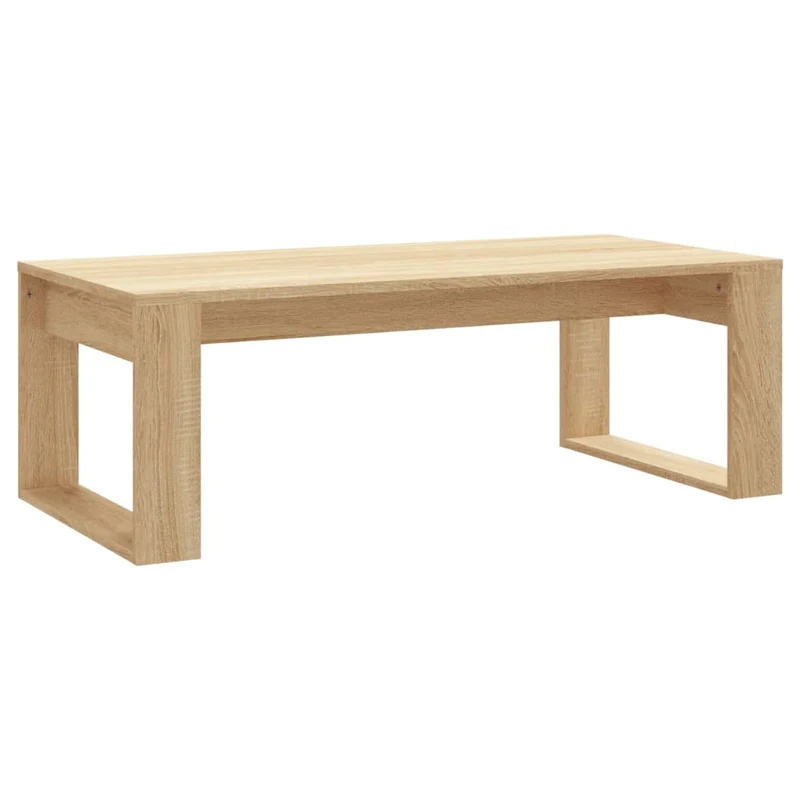 Table basse design moderne minimaliste 102 x 50 x 35 cm bois d'ingénierie couleur chêne DEC038894