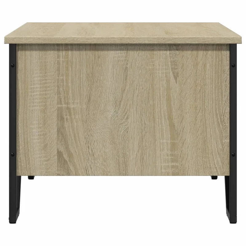 Table basse avec compartiment de rangement design industriel 100 x 51 x 40 cm bois d'ingénierie couleur chêne et métal DEC038876