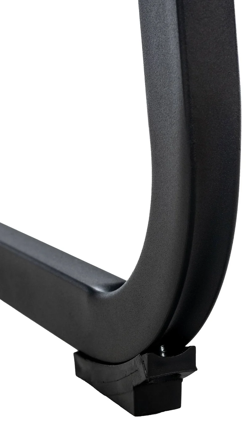 Set de 2 chaises de salle à manger coutures décoratives carrées en velours noir et pieds luge en métal noir 10_0001576