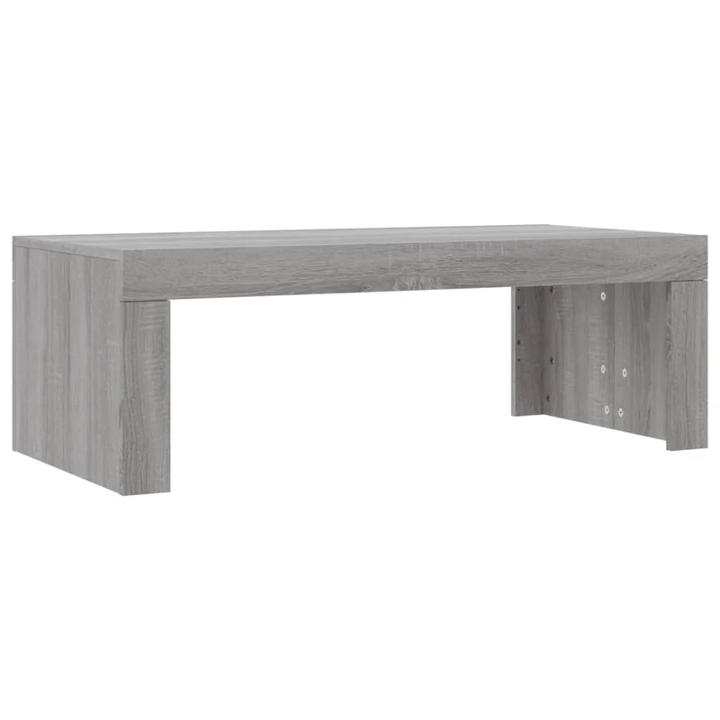 Table basse classique 102 x 50 x 36 cm bois d'ingénierie gris DEC039977