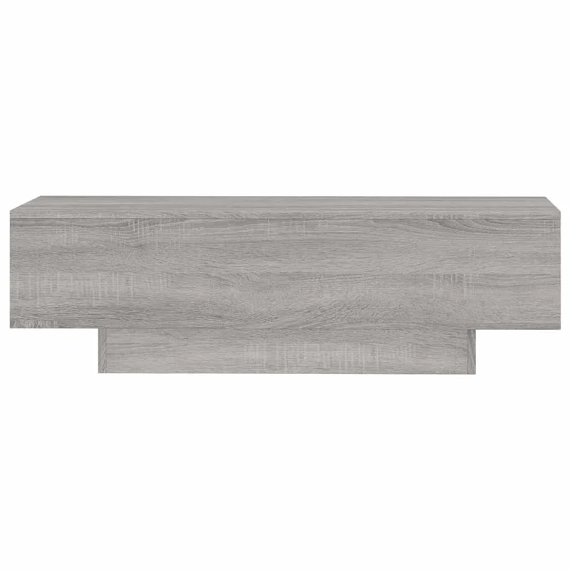 Table basse design moderne et contemporaine 100 x 49,5 x 31 cm bois d'ingénierie gris DEC039931