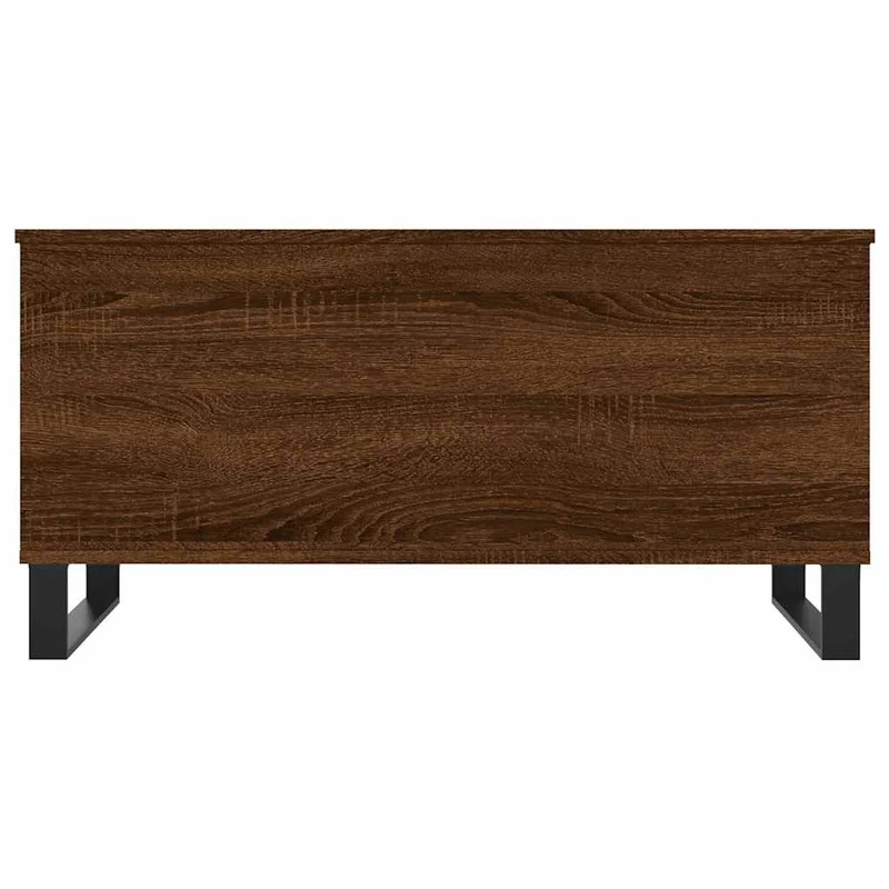 Table basse dessus relevable design moderne et contemporaine 90 x 44,5 x 45 cm bois d'ingénierie marron et métal DEC038776