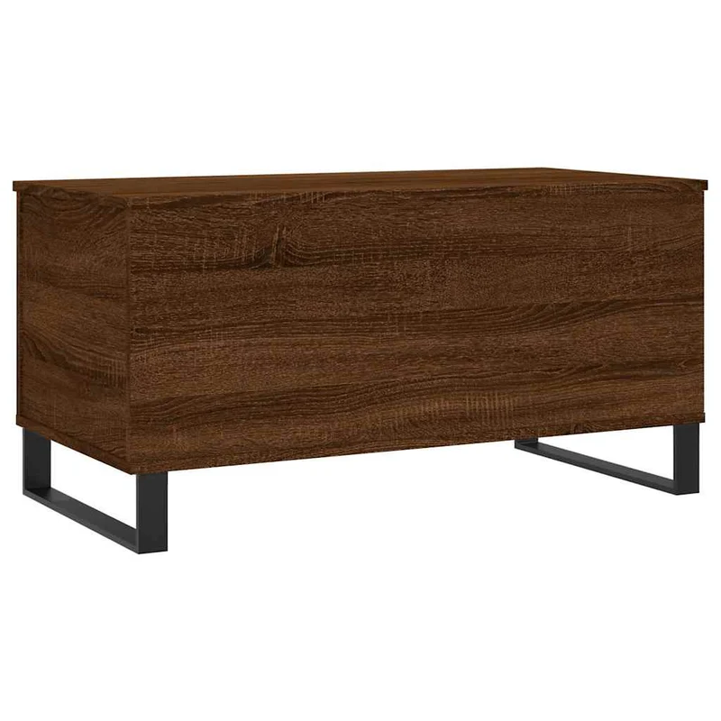 Table basse dessus relevable design moderne et contemporaine 90 x 44,5 x 45 cm bois d'ingénierie marron et métal DEC038776
