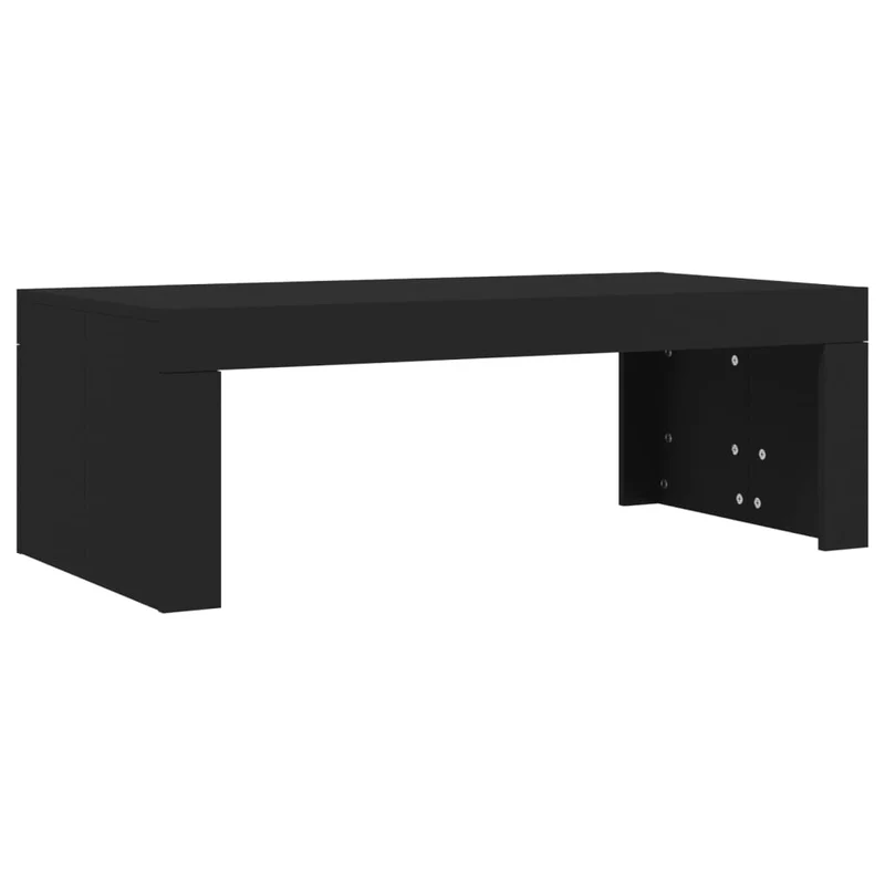 Table basse design moderne et contemporaine 102 x 50 x 36 cm bois d'ingénierie noir DEC039592