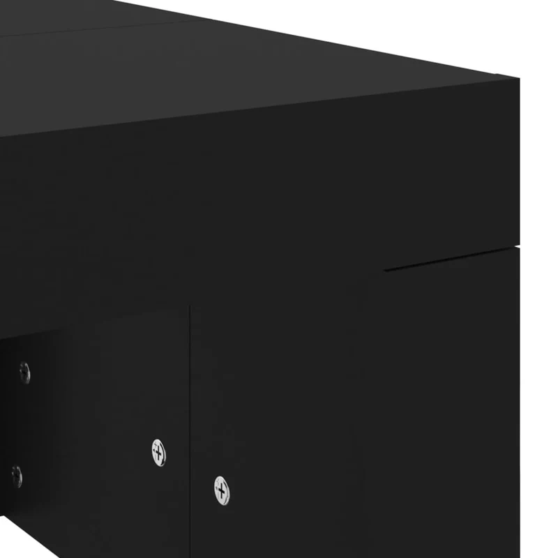 Table basse design moderne et contemporaine 102 x 50 x 36 cm bois d'ingénierie noir DEC039592