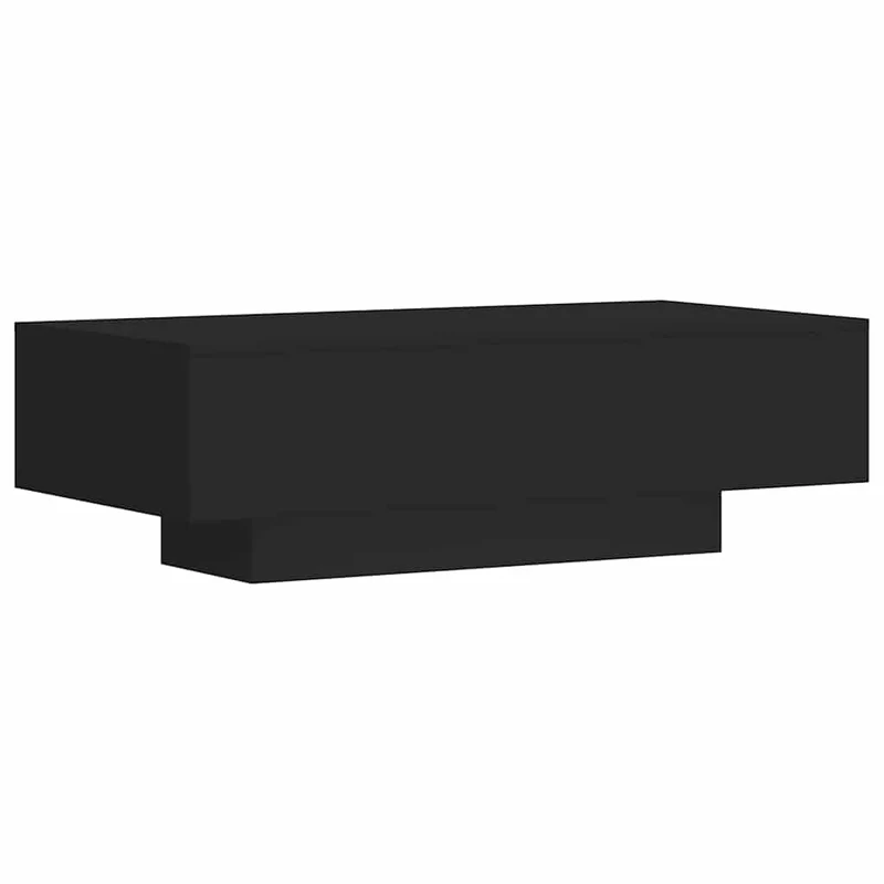 Table basse design moderne et contemporaine 100 x 49,5 x 31 cm bois d'ingénierie noir DEC039531