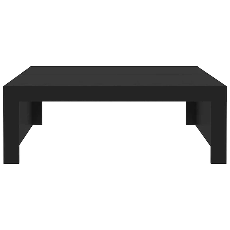 Table basse design moderne et contemporaine 100 x 100 x 35 cm bois d'ingénierie noir DEC039522