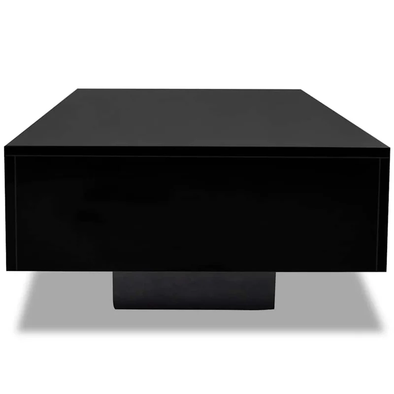 Table basse design moderne et contemporaine 85 x 55 x 31 cm en MDF à finition brillante DEC039425