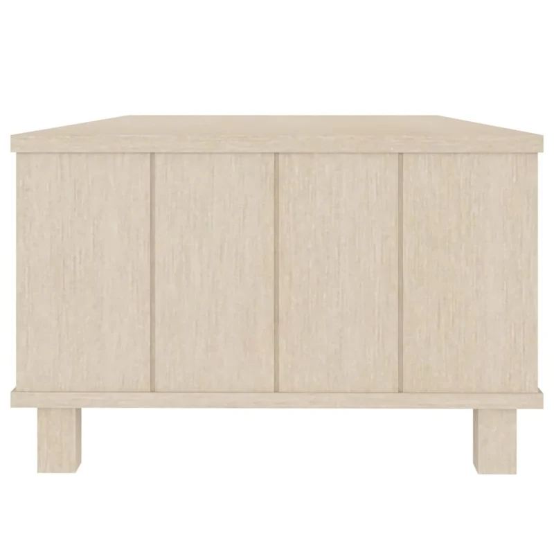 Table basse avec tiroir et d'un compartiment design moderne et contemporaine 100 x 55 x 35 cm bois massif de pin DEC039424