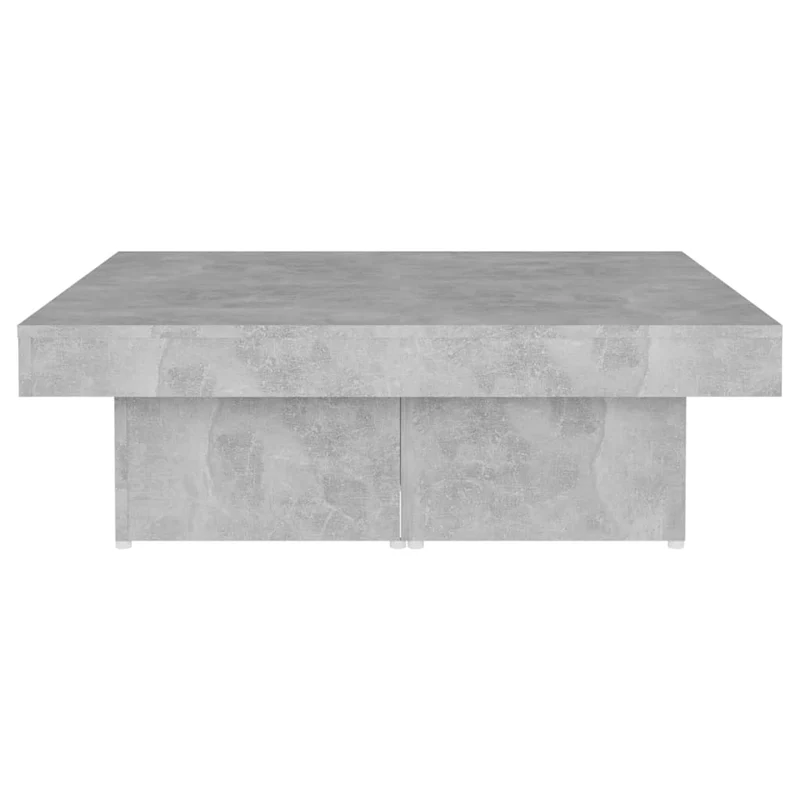 Table basse zn 4 parties design moderne et contemporaine 90 x 90 x 28 cm bois d'ingénierie gris DEC039407