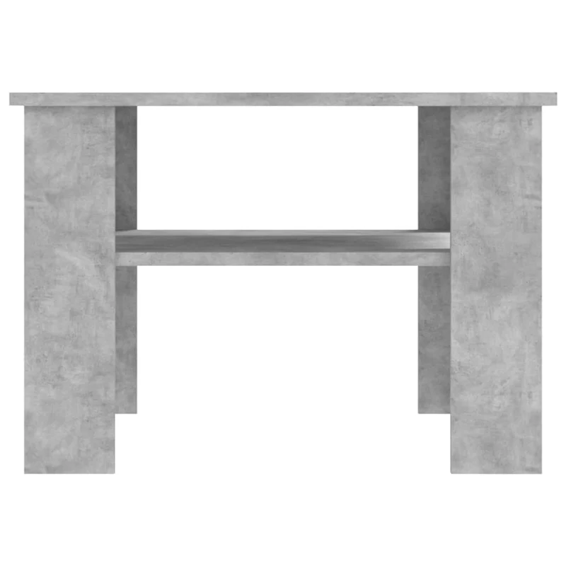 Table basse avec étagères design moderne et contemporaine 60 x 60 x 42 cm bois d’ingénierie gris DEC039335