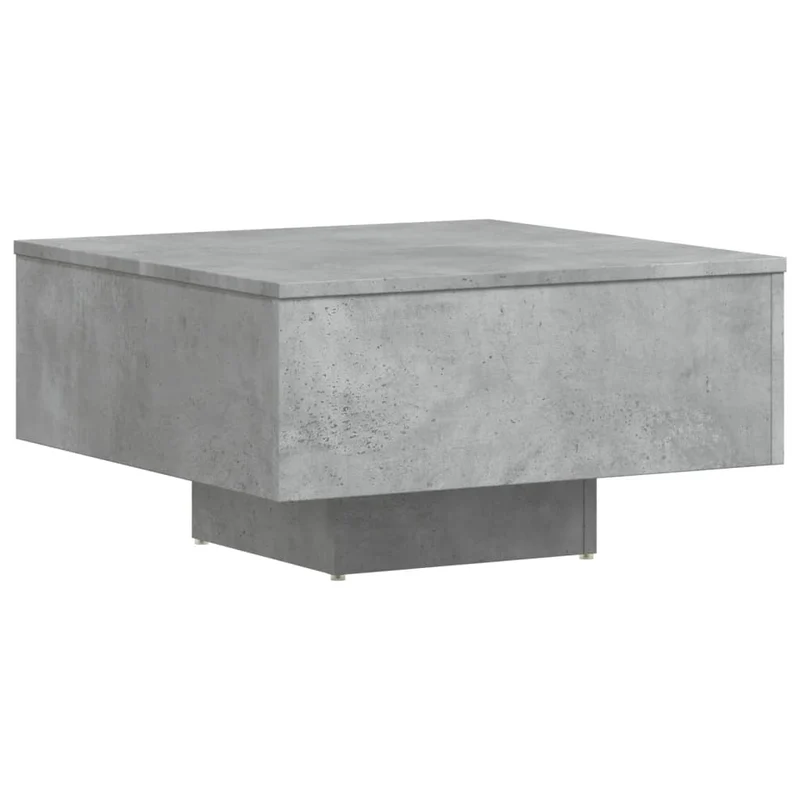Table basse design moderne et contemporaine 60 x 60 x 31,5 cm bois d'ingénierie gris DEC039333