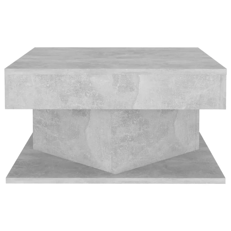 Table basse design moderne et contemporaine 57 x 57 x 30 cm bois d’ingénierie gris DEC039312