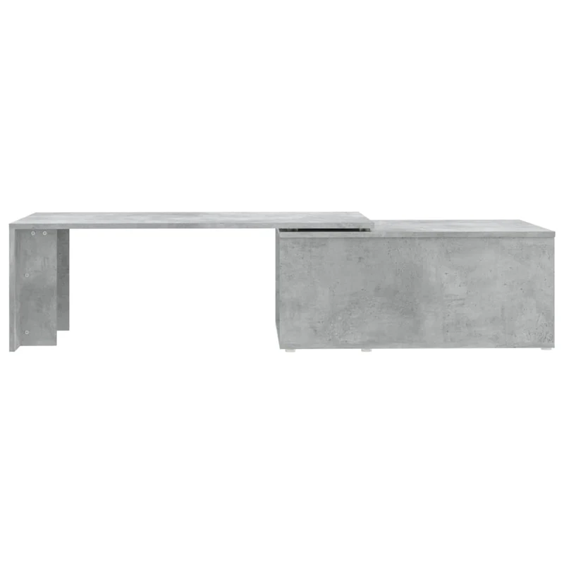 Table basse avec compartiment de rangement design moderne et contemporaine 150 x 50 x 35 cm bois d'ingénierie gris DEC039275