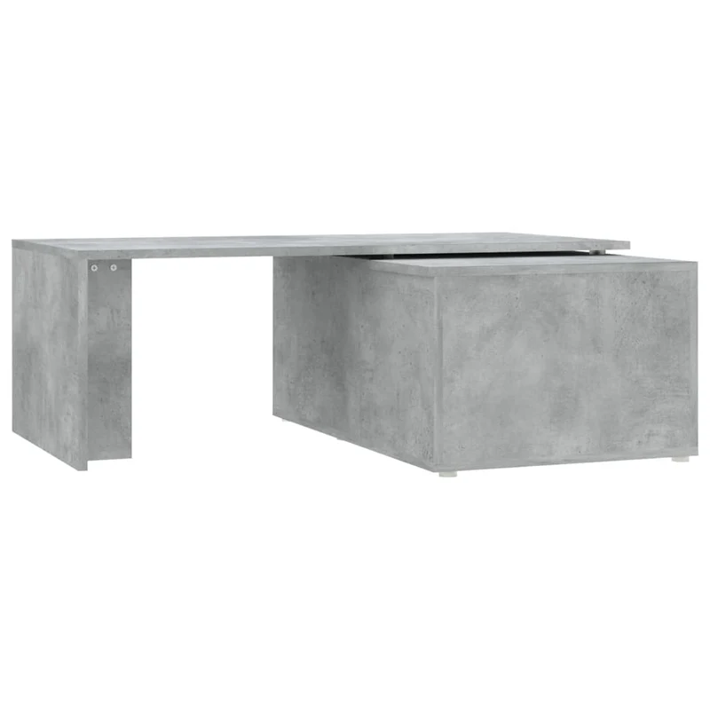 Table basse avec compartiment de rangement design moderne et contemporaine 150 x 50 x 35 cm bois d'ingénierie gris DEC039275