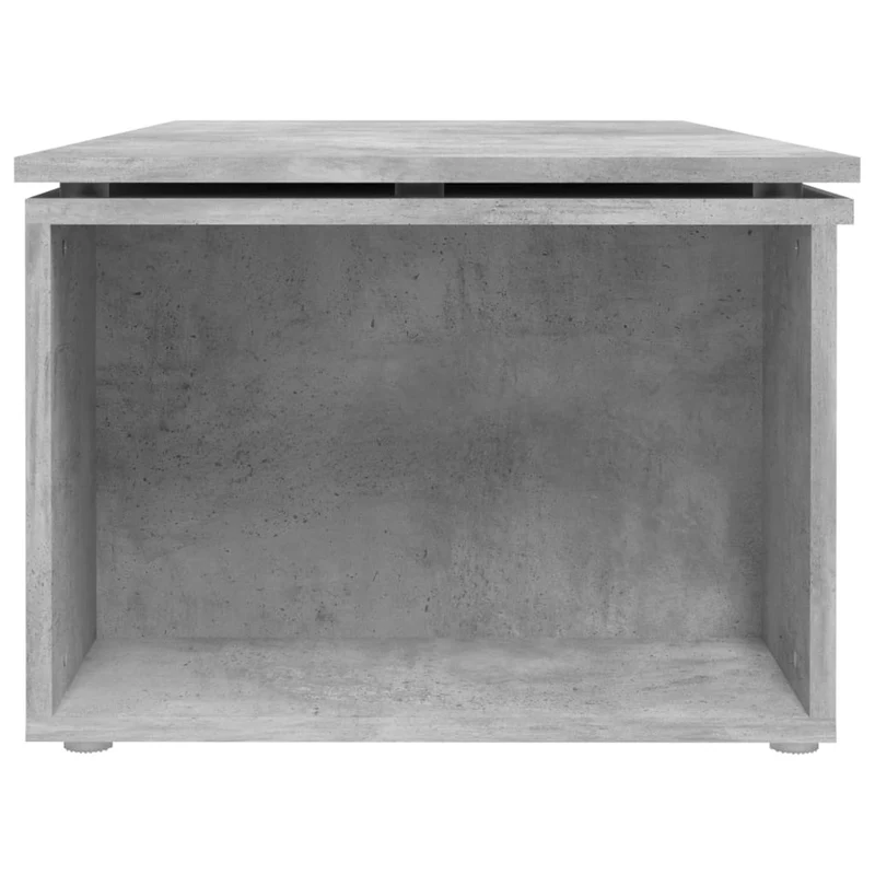 Table basse avec compartiment de rangement design moderne et contemporaine 150 x 50 x 35 cm bois d'ingénierie gris DEC039275