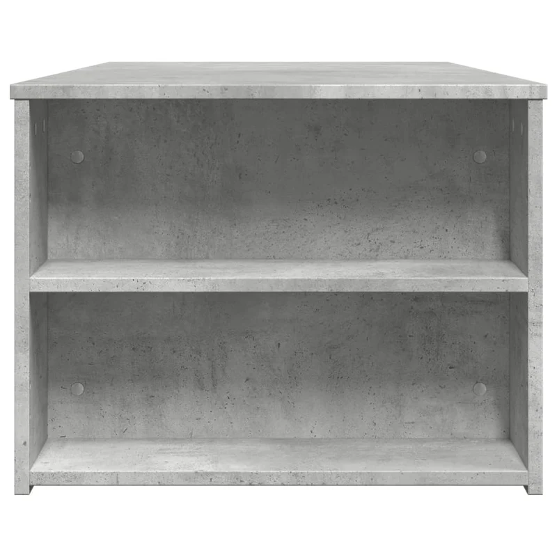 Table basse avec étagères design moderne et contemporaine 102 x 55 x 42 cm bois d'ingénierie gris DEC039268