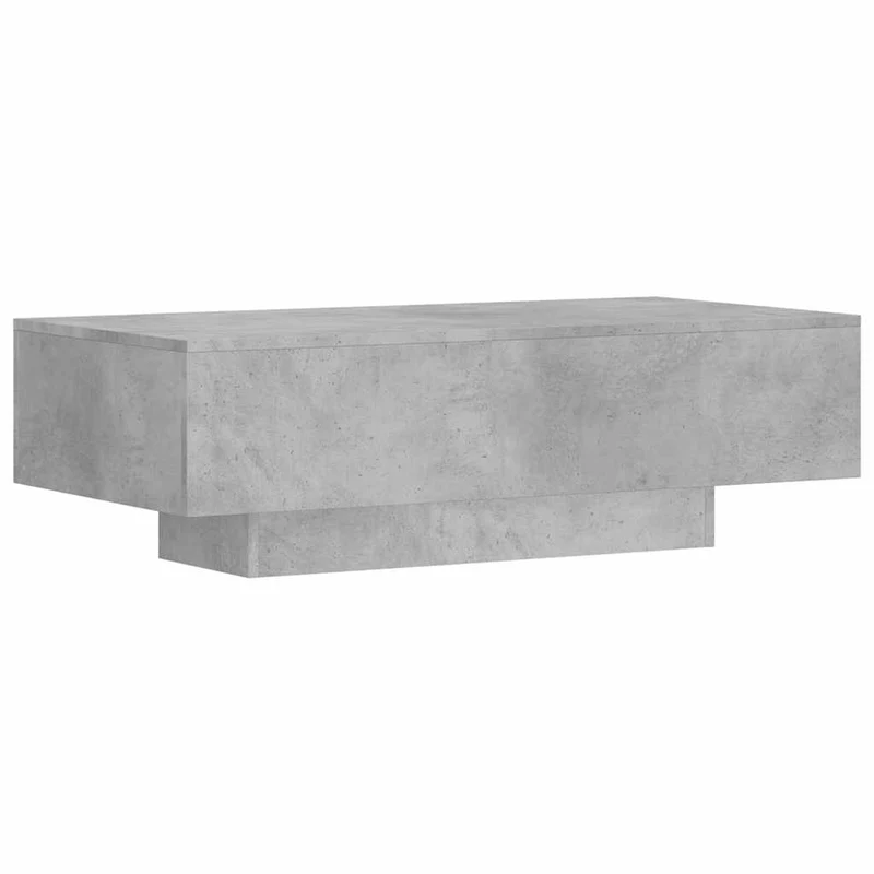 Table basse design moderne et contemporaine 100 x 49,5 x 31 cm bois d'ingénierie gris DEC039227