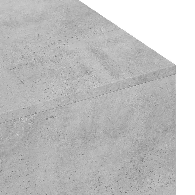 Table basse design moderne et contemporaine 100 x 49,5 x 31 cm bois d'ingénierie gris DEC039227