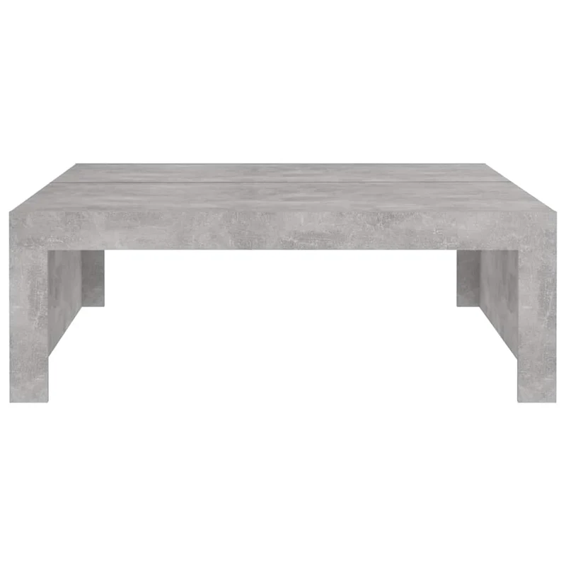 Table basse design moderne et contemporaine 100 x 100 x 35 cm bois d'ingénierie gris DEC039224