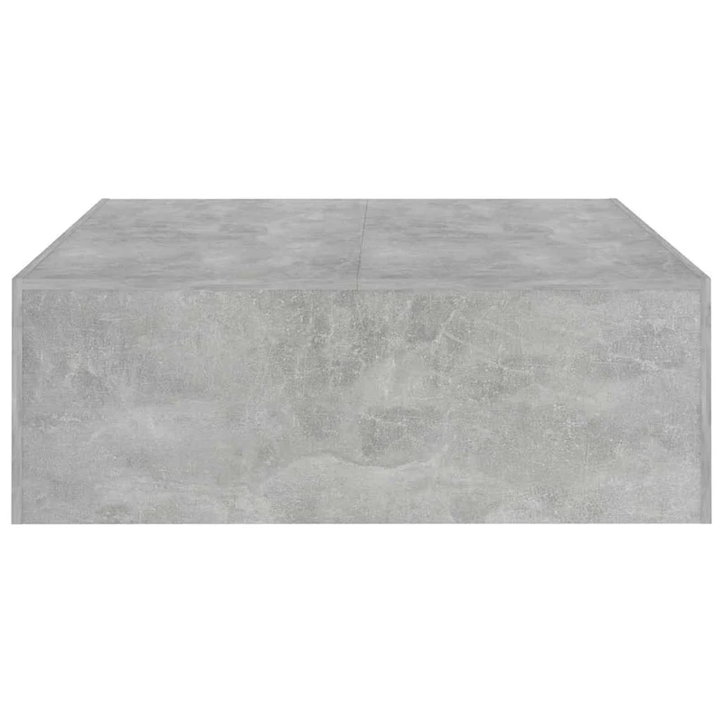Table basse design moderne et contemporaine 100 x 100 x 35 cm bois d'ingénierie gris DEC039224