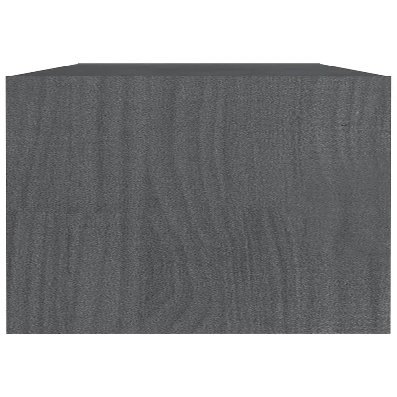 Table basse avec compartiments ouverts design moderne et contemporaine 110 x 50 x 34 cm bois de pin massif gris DEC039162