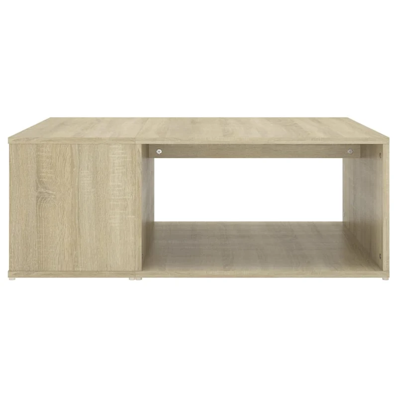 Table basse avec compartiment design moderne et contemporaine 90 x 67 x 33 cm bois d'ingénierie couleur chêne DEC039075